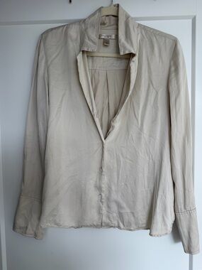 Banana Republic Cream Silk Shirt